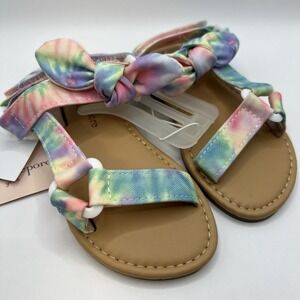 Nanette Lepore Toddler Girl Sandals Size‎ 8  Tie Dye - Pink Purple Green